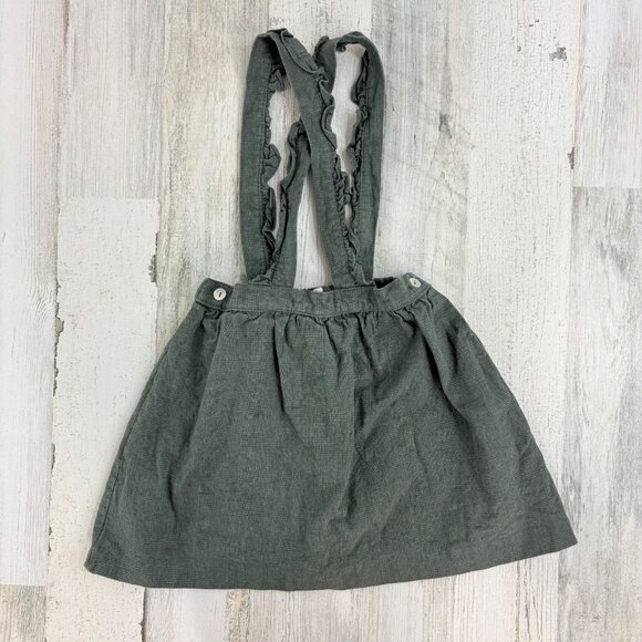 La Coqueta Green Pinafore Skirt Girls Sz 6 - Picture 1 of 15